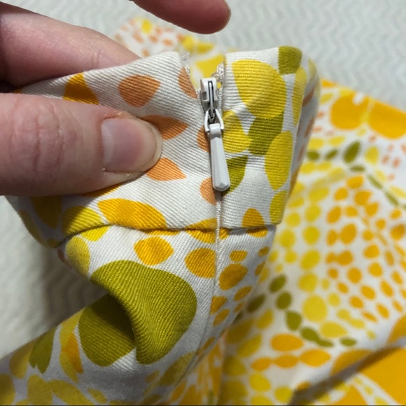 J Crew Yellow Floral Retro Mini Skirt Pockets 2 - Picture 7 of 7